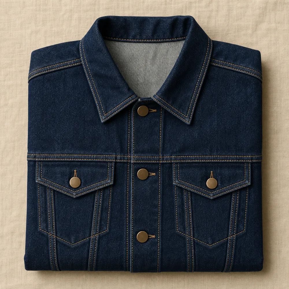 Denim trucker jacket — Denim sourced by Almekora Global