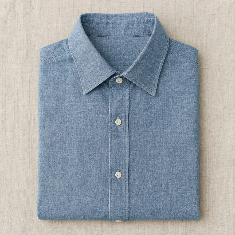 Chambray shirt — Denim sourced by Almekora Global