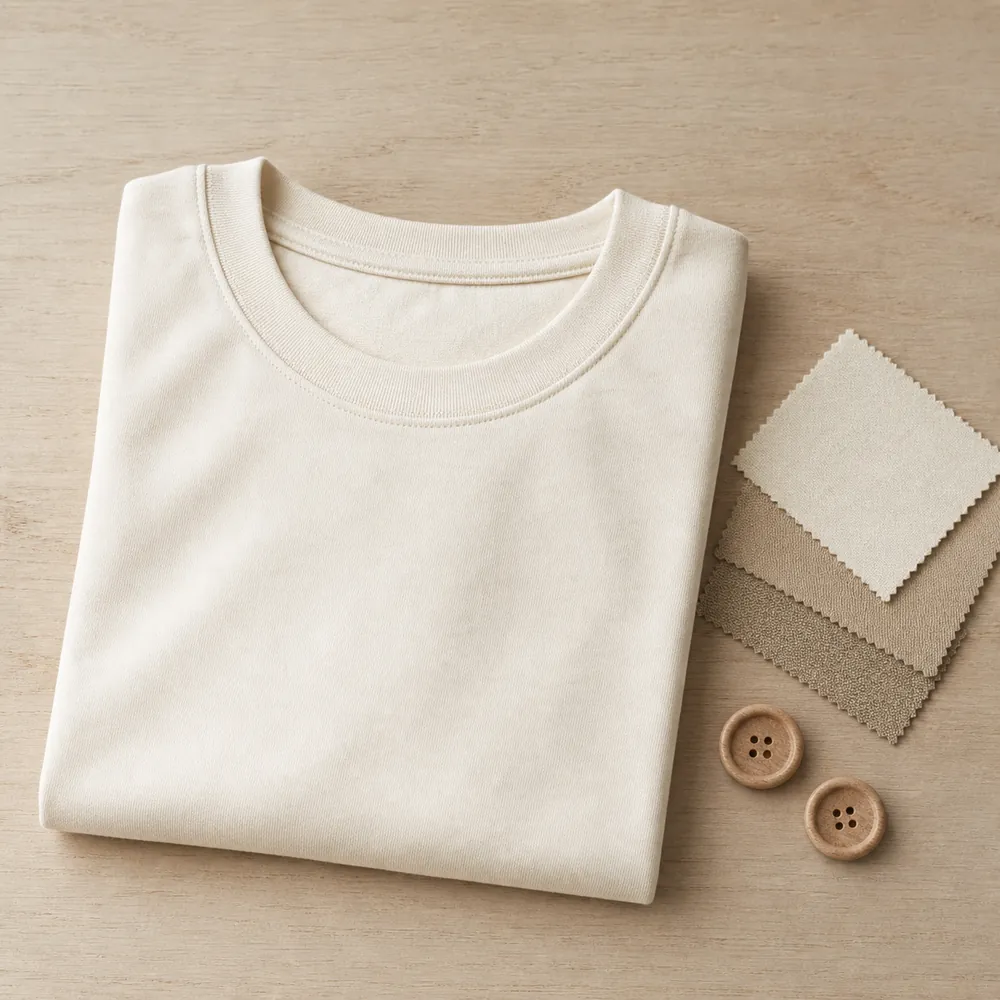 Combed-cotton jersey tee — Knitwear sourced by Almekora Global