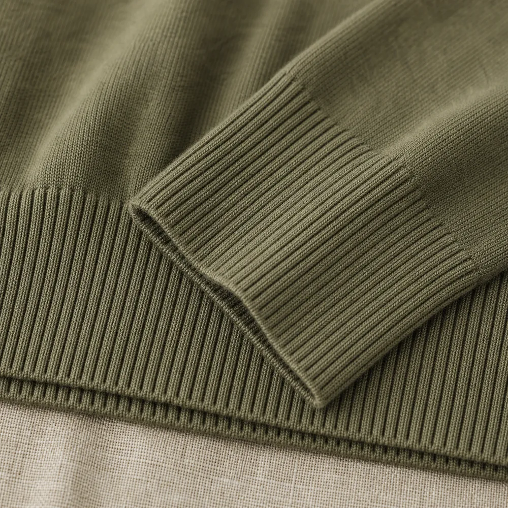 Ribbed cuff & hem detail — Knitwear sourced by Almekora Global