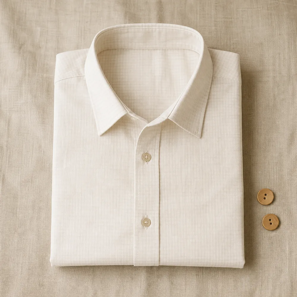 Yarn-dye cotton shirt — Woven sourced by Almekora Global